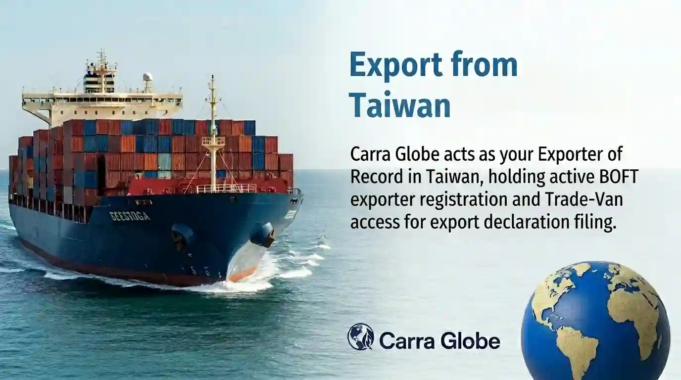 Exporter of Record in Taiwan